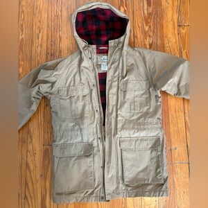 Vintage L.L. Bean Tan Rain Weatherproof Chore Jacket